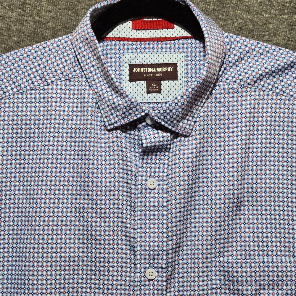 Johnston & Murphy Button Down Shirt Mens Size XL Geometric Print